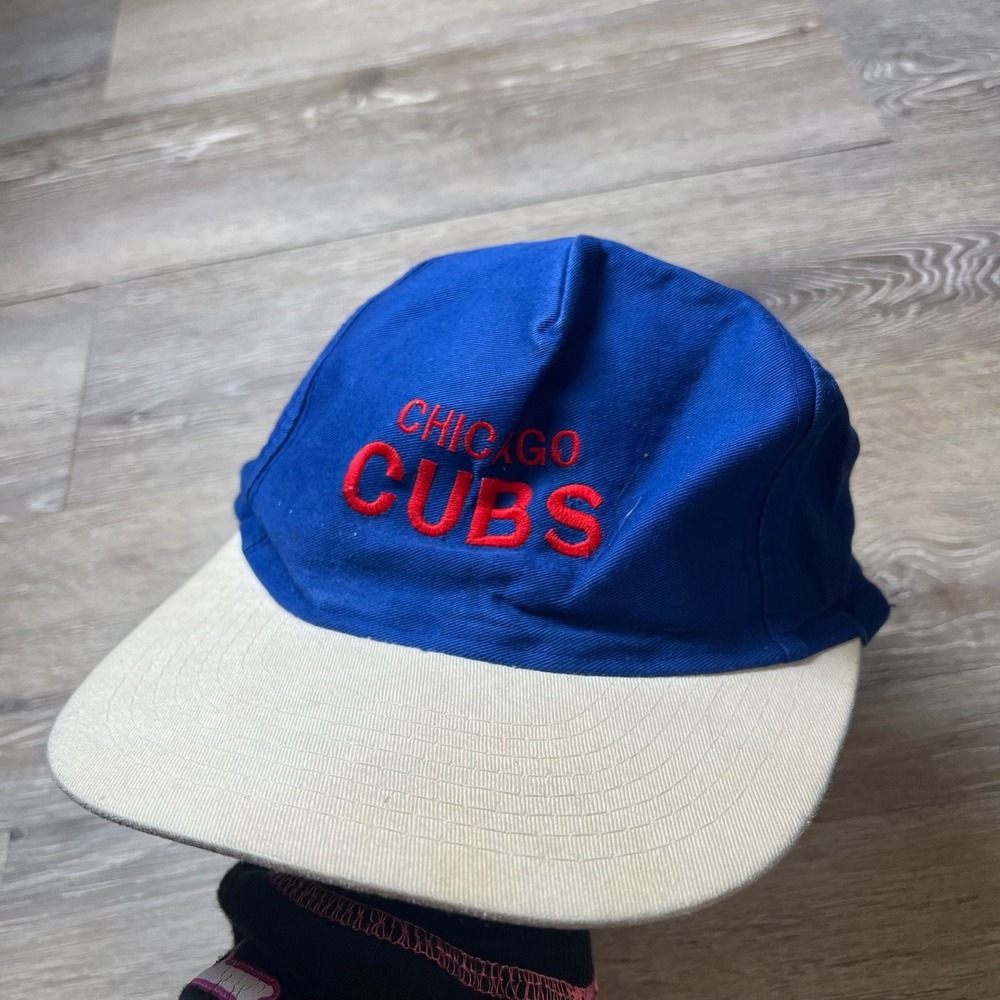 Designer Award Chicago Cubs Hat Mens OSFM Blue Vintage Snapback Baseball Cap